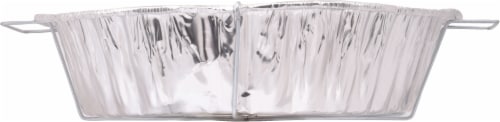 Handi-foil® Eco-Foil Oval Rack Roaster Pan with Handles - Silver Perspective: back