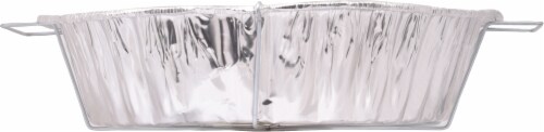Handi-foil® Eco-Foil Oval Rack Roaster Pan with Handles - Silver Perspective: back