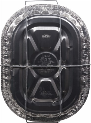 Handi-foil® King Roaster Oval Disposable Pan - Silver Perspective: back