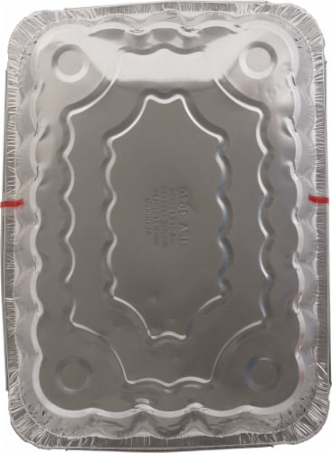Handi-foil® Giant Meal Prep Disposable Pans with Board Lids - Silver Perspective: back