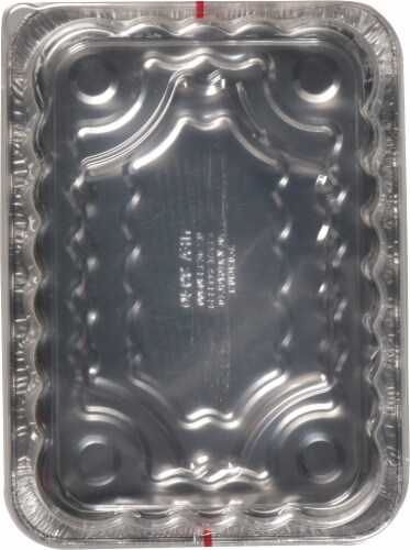Handi-foil® Silver Cook-n-Carry® Cake Disposable Pans and Lids Perspective: back