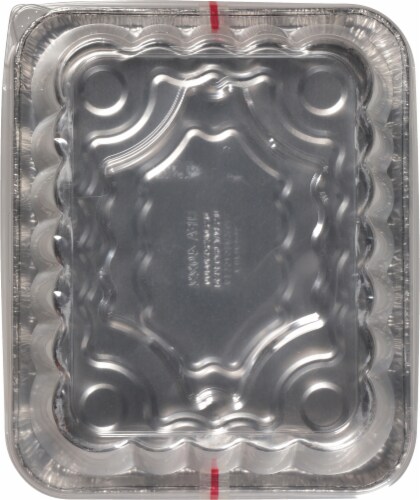 Handi-foil® Cook-n-Carry® Roaster/Baker Disposable Pans & Lids - Silver Perspective: back