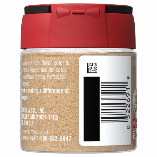 McCormick® Ground White Pepper Perspective: back
