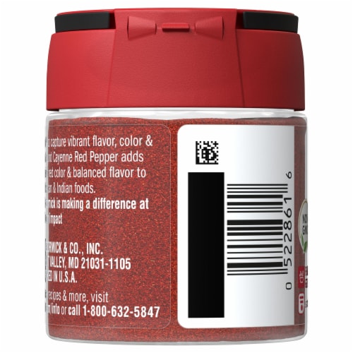 McCormick Ground Cayenne Red Pepper Perspective: back
