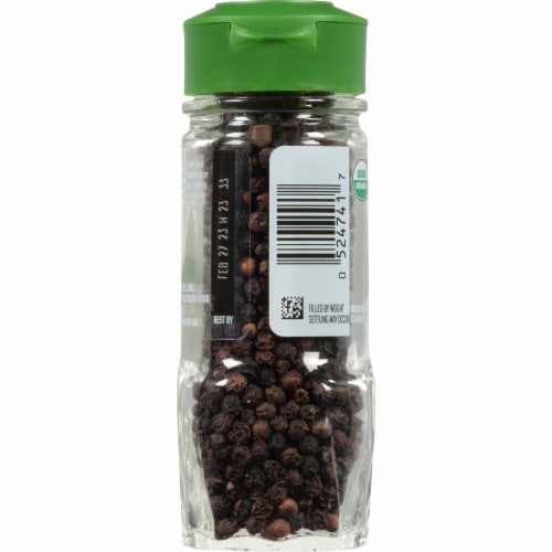McCormick Gourmet Organic Whole Black Peppercorns Perspective: back
