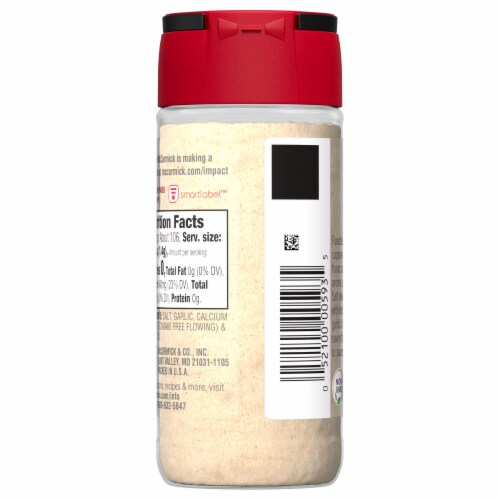 McCormick Garlic Salt Perspective: back