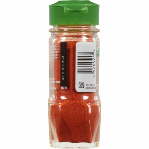 McCormick Gourmet Organic Paprika Perspective: back