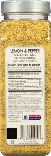 McCormick® Culinary Lemon & Pepper Seasoning Salt Shaker Perspective: back