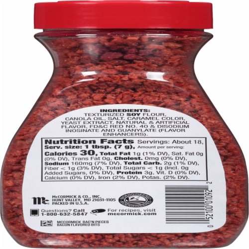 McCormick Imitation Bacon Bits Perspective: back
