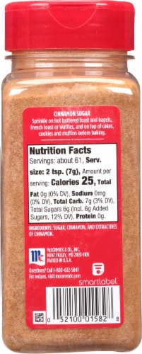 McCormick® Cinnamon Sugar Perspective: back