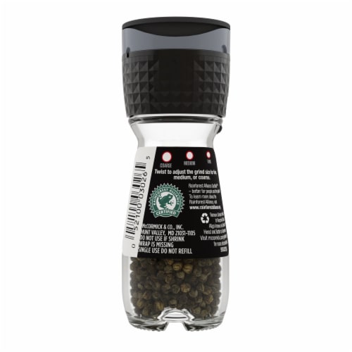 McCormick Black Pepper Grinder Perspective: back