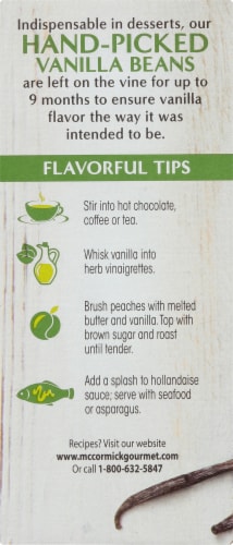 McCormick Gourmet™ Organic Vanilla Extract Perspective: back