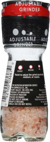 McCormick® Himalayan Pink Salt Grinder Perspective: back