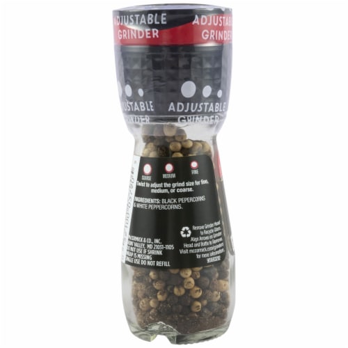 McCormick Premium Black & White Peppercorn Grinder Perspective: back