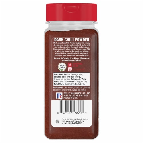 McCormick® Dark Chili Powder Perspective: back