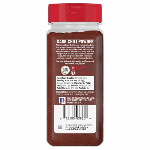McCormick Dark Chili Powder Perspective: back