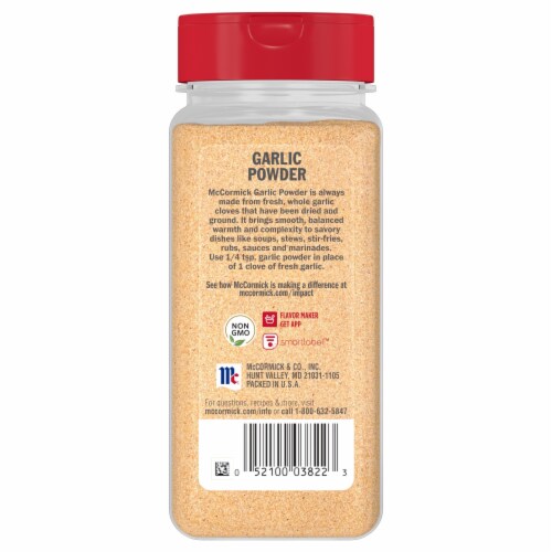 McCormick Garlic Powder Perspective: back