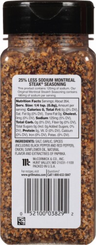 McCormick® Grill Mates® Reduced Sodium Montreal Steak Seasoning Perspective: back