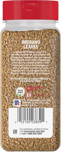 McCormick® Oregano Leaves Shaker Perspective: back