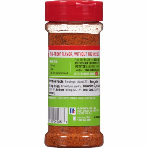 McCormick Perfect Pinch Rotisserie Chicken Seasoning Perspective: back