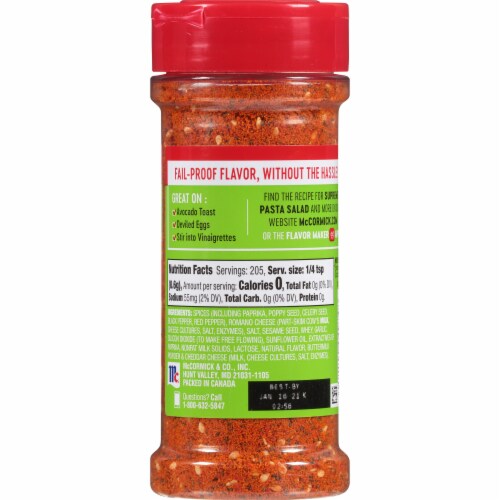 McCormick Perfect Pinch Gluten Free Salad Supreme Seasoning Perspective: back