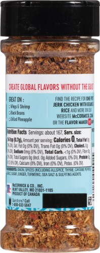 McCormick® Gluten-Free A Hint of Sea Salt Caribbean Jerk Chicken Seasoning Perspective: back