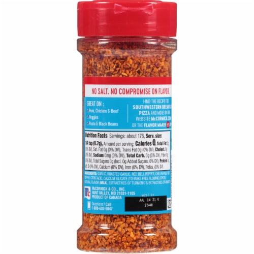 McCormick® Salt-Free Roasted Garlic & Bell Pepper Seasoning, 4.34 oz -  Mariano's