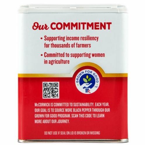 McCormick Pure Ground Black Pepper Perspective: back