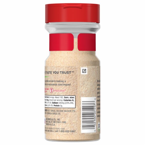 McCormick Garlic Salt Perspective: back