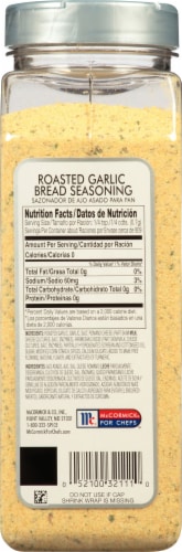 McCormick® Culinary Roasted Garlic Bread Seasoning Perspective: back