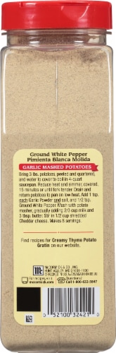McCormick® Ground White Pepper Perspective: back