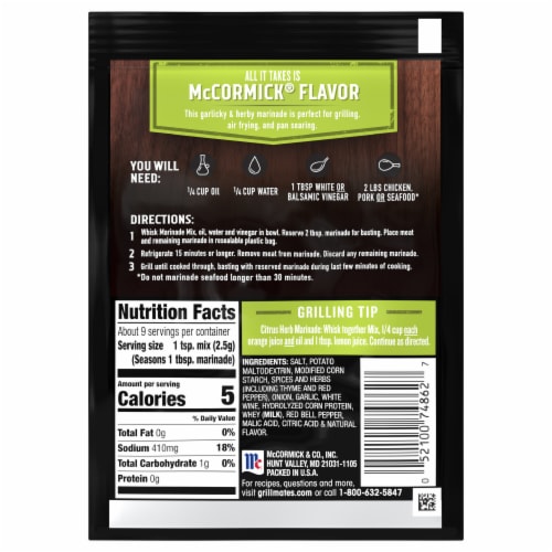 McCormick® Grill Mates® Brazilian Steakhouse Marinade Mix, 1.06 oz - Kroger