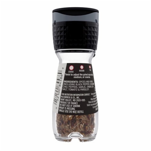 McCormick Italian Herb Seasoning Grinder Perspective: back