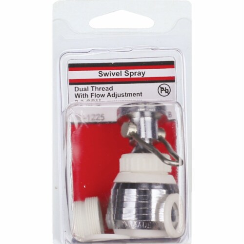 Lasco 1.5 GPM Dual Thread Swivel Spray Aerator, Black & Chrome 09-1230