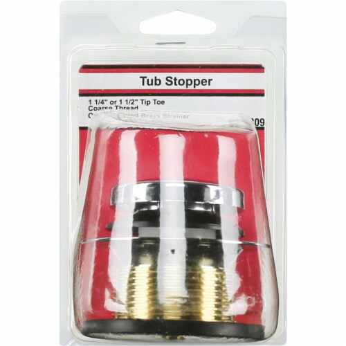 Lasco Polished Chrome Plated Tip Toe Stopper Bath Drain Trim Kit 03-4809 Perspective: back