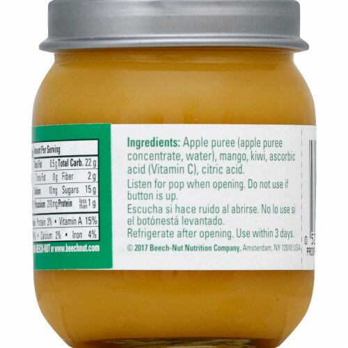 Beech-Nut® Apple Mango & Kiwi Stage 2 Baby Food Perspective: back