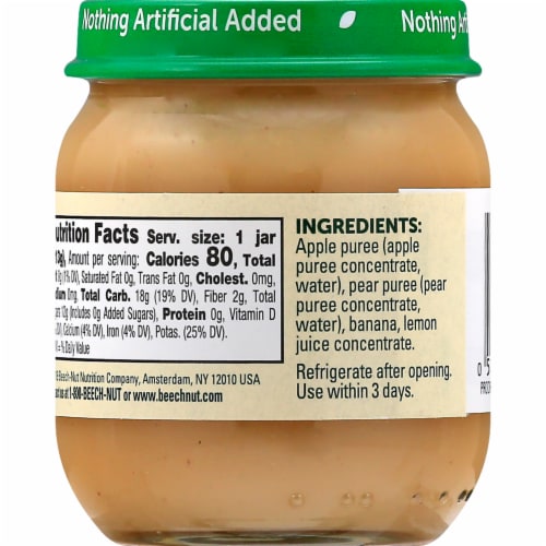 Beech-Nut® Stage 2 Apple Pear & Banana Baby Food Perspective: back