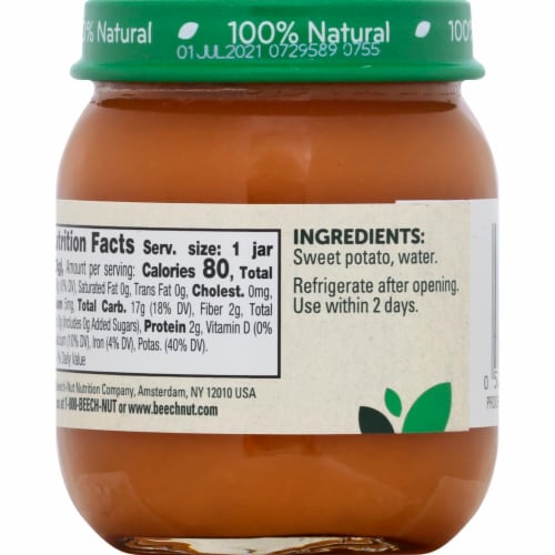 Beech-Nut® Stage 2 Sweet Potato Baby Food Perspective: back