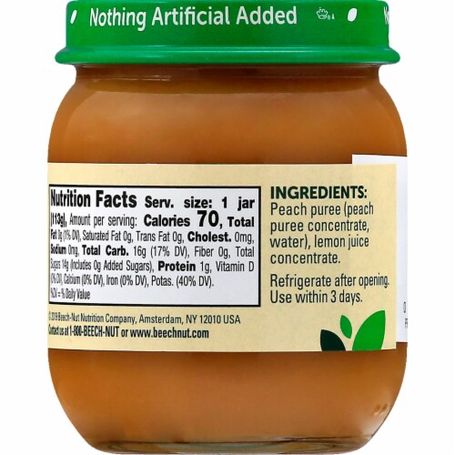 Beech-Nut® Stage 2 Peaches Baby Food Perspective: back