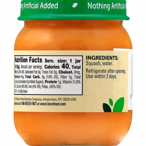 Beech-Nut® Stage 2 Squash Baby Food Perspective: back