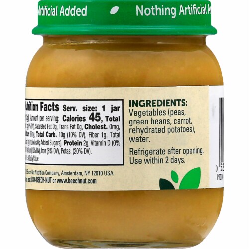 Beech-Nut® Stage 2 Garden Vegetables Baby Food Perspective: back
