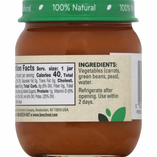 Beech-Nut® Mixed Vegetables Stage 2 Baby Food Perspective: back