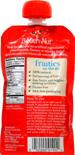 Beech-Nut Stage 5 Fruities On-the-Go Apple Peach Strawberry Puree Perspective: back