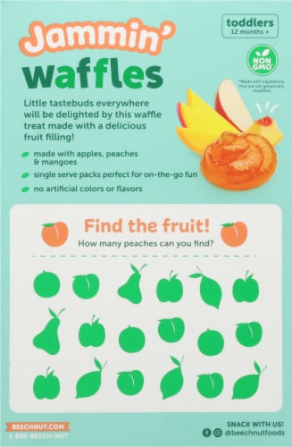 Beech-Nut® Jammin' Waffles with Peach Mango Fruit Filling Perspective: back