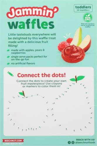Beech-Nut® Jammin' Waffles with Pear Raspberry Fruit Filling Perspective: back