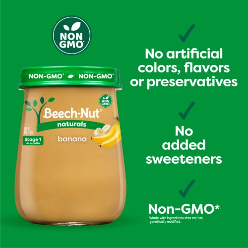 Beech-Nut Naturals Stage 1 Baby Food, Banana Perspective: back
