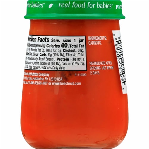 Beech-Nut® Naturals Stage 1 Carrots Baby Food Perspective: back