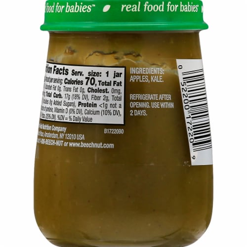 Beech-Nut® Naturals Stage 2 Apple & Kale Baby Food Perspective: back