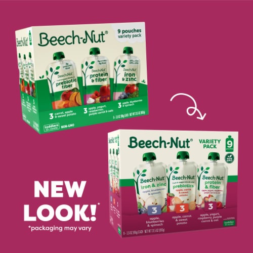 Beech-Nut Nutrition Plus Stage 4 Toddler Food Variety Pack Perspective: back