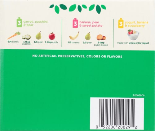 Beech-Nut® Favorite Flavors Baby Food Pouch Variety Pack Perspective: back